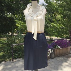 Antonio Melani career dress with feminine detail